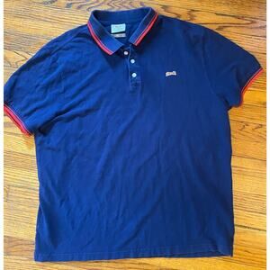Vintage Le Tigre Navy Redline Short Sleeve Men's XL Polo Shirt